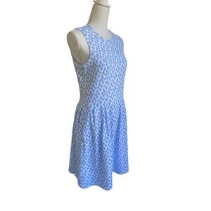 NWT Jude Connally Rachel Smooth Strech Sleeveless Tunic Dress M blue/ white